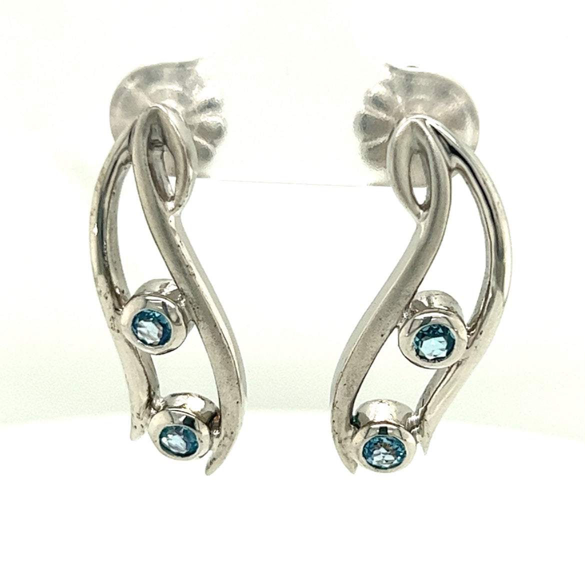 Blue Topaz Drop Earrings