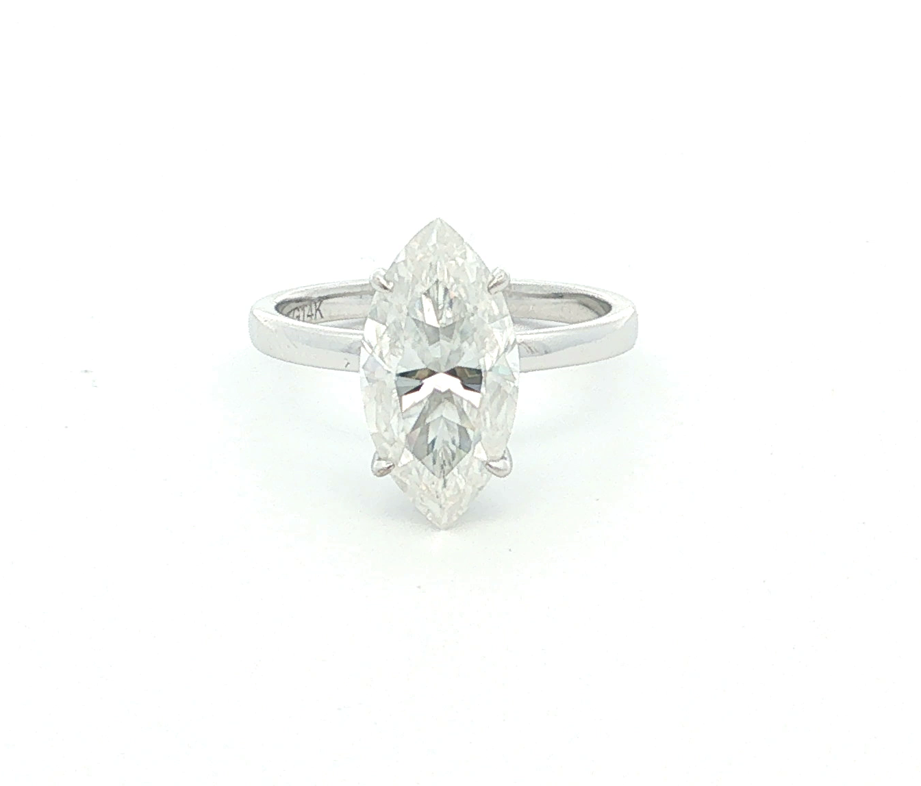 Marquise Moissanite Solitaire Ring