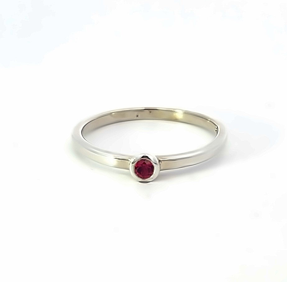 Ruby-July Birthstone Stacking Ring