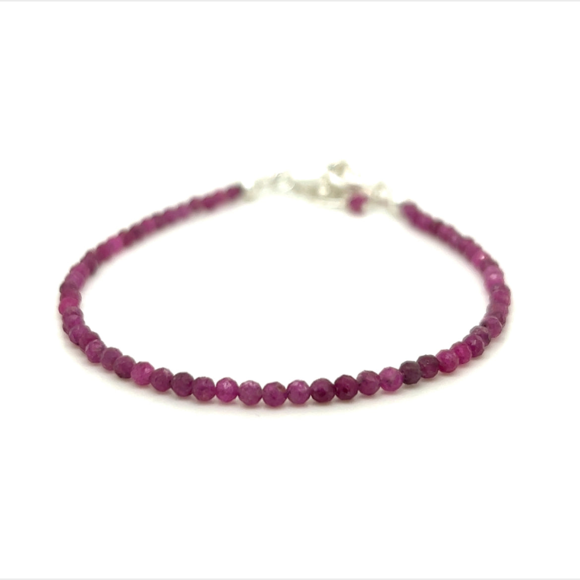 Ruby Rondell Bead Bracelet