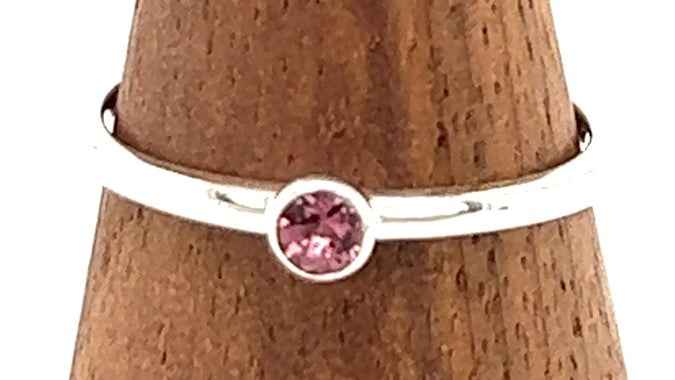 Tourmaline October Birthstone Stacking Ring