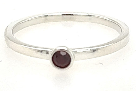 Garnet Birthstone Stacking Ring