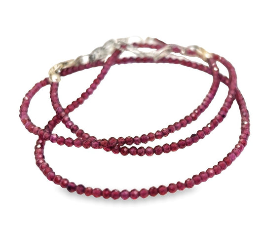 Rhodolite Garnet Bead Necklace