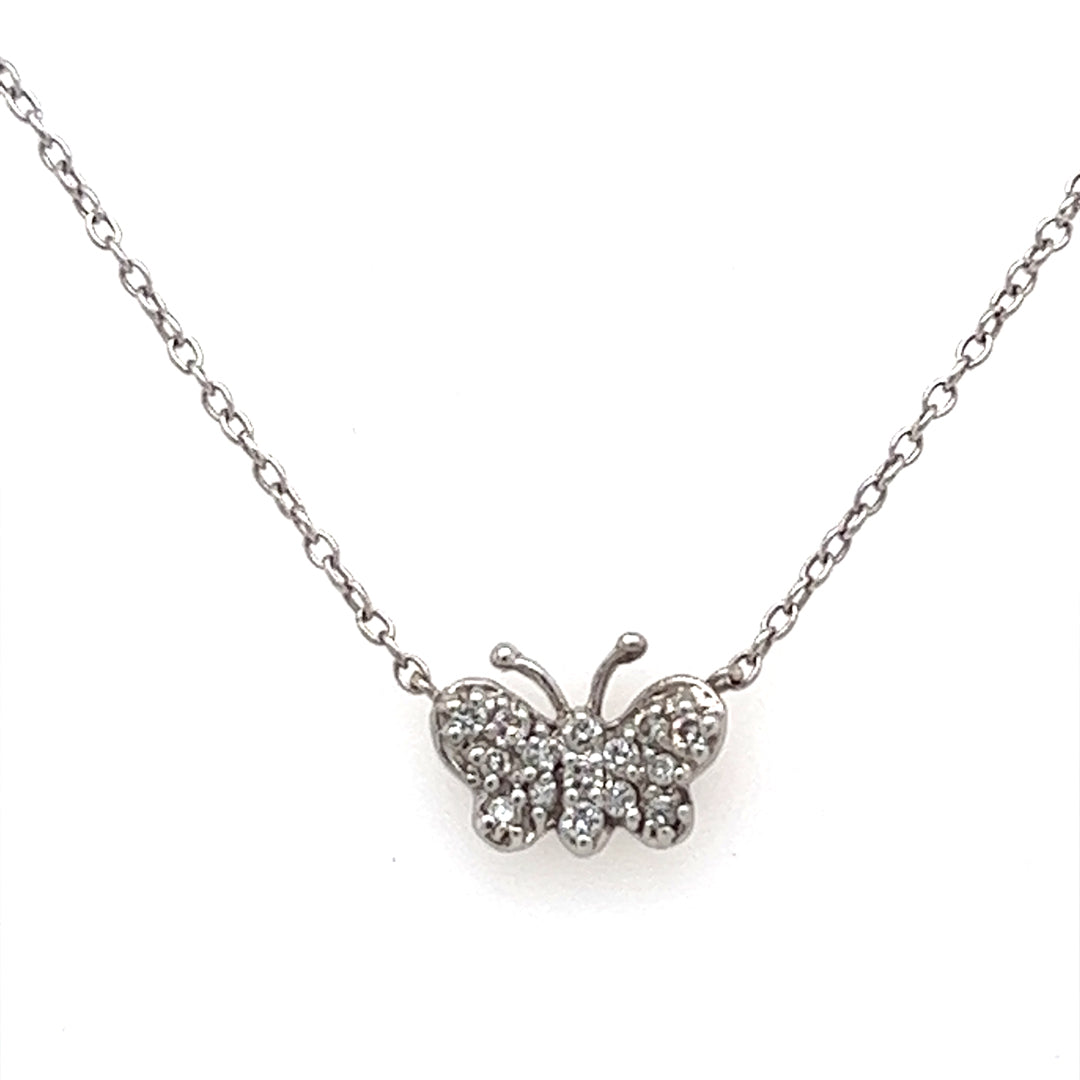 Sweet Diamond Butterfly Pendant