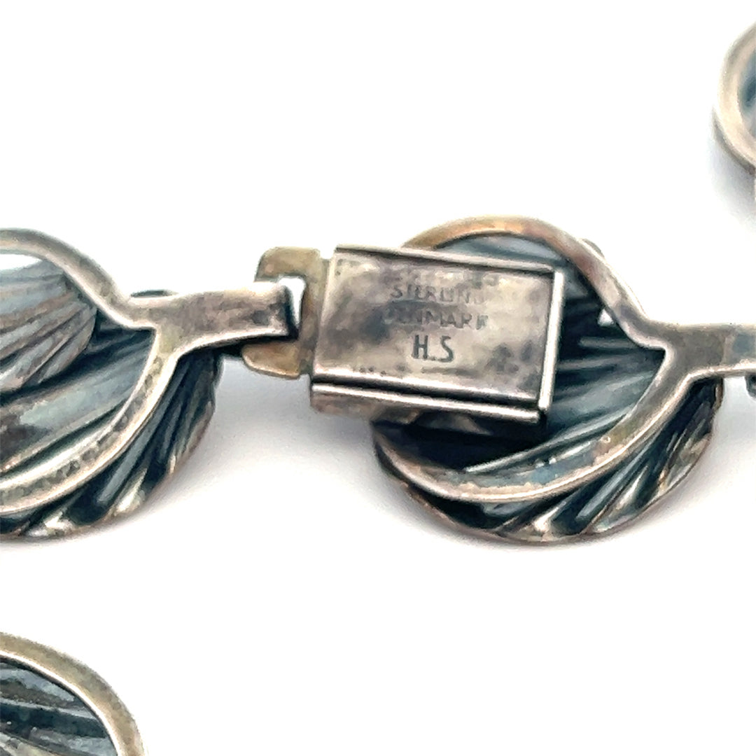 Vintage Sterling Silver Necklace By Jewelry Artist Herman Siersbol Of Denmark.