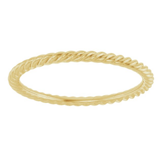 Skinny Twisted Rope Ring