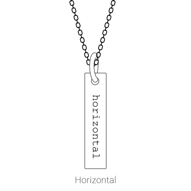 Elongated Elongated Tag Pendant