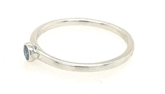 Blue Ziron- December Birthstone Stacking Ring