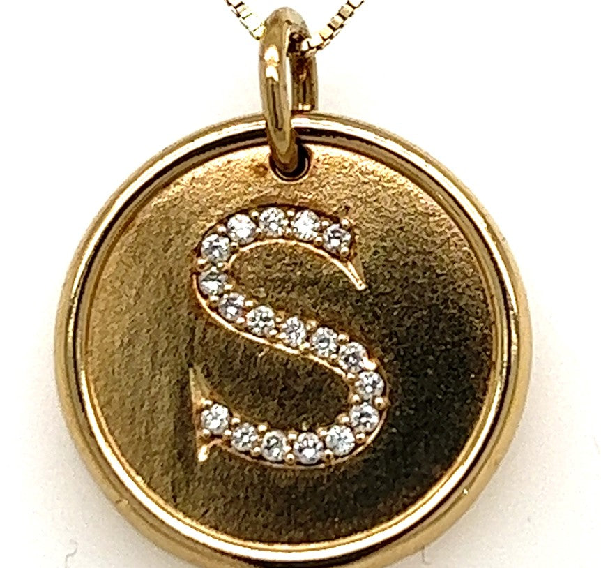 Diamond Initial Pendant/Charm