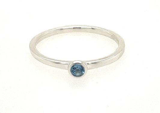 Blue Ziron- December Birthstone Stacking Ring