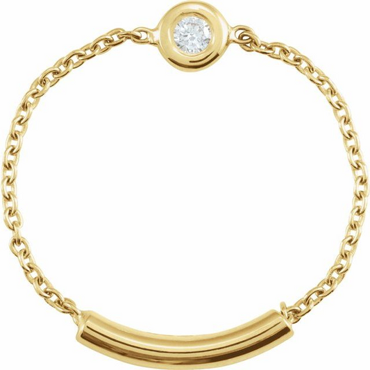 Chain Ring with Diamond