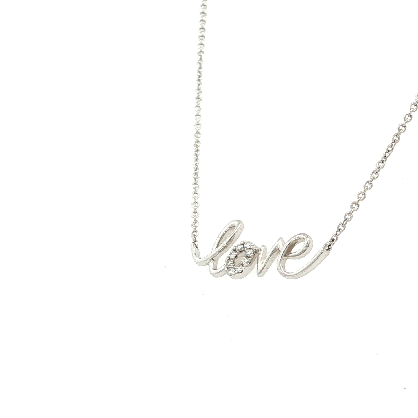 Nothing but "Love" with diamonds set into the O.