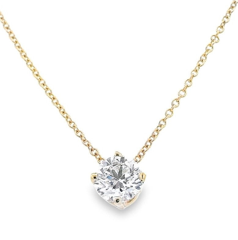 Lab Grown Diamond Solitaire Necklace