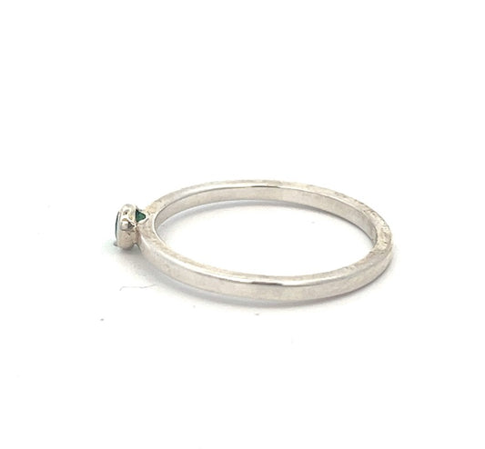 May Birthstone Emerald Stacking Ring