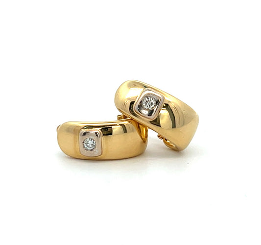 Hoop earring with Diamond Accenting