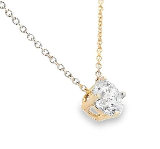 Lab Grown Diamond Solitaire Necklace