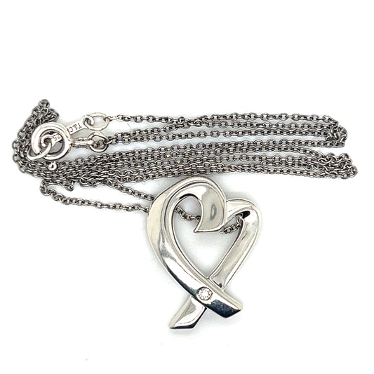 Tiffany and Co Silver Loving Heart Necklace