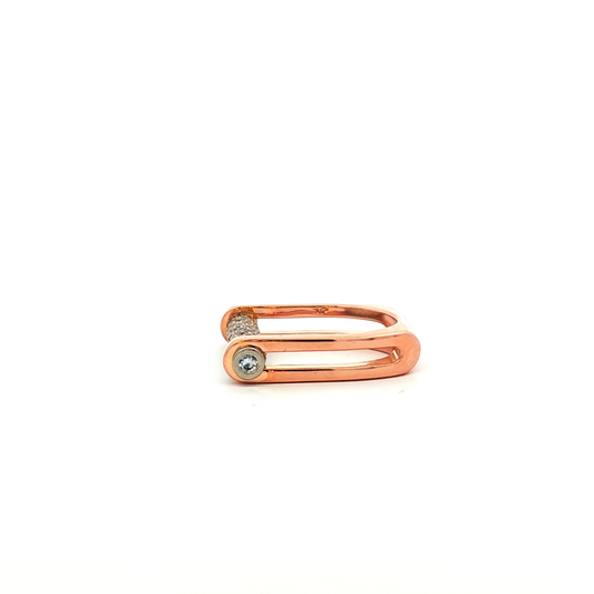 Gauthier Designer 14K Rose Gold Ring With 2.00 cttw pave'set  diamonds
