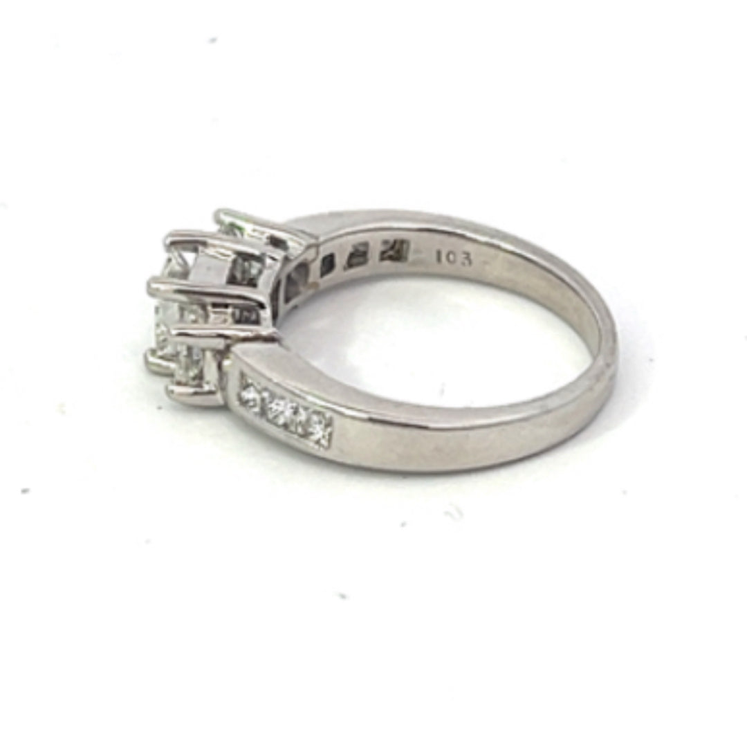 Three Princess Cut Diamond Ring