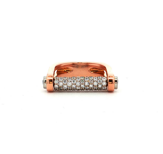 Gauthier Designer 14K Rose Gold Ring With 2.00 cttw pave'set  diamonds