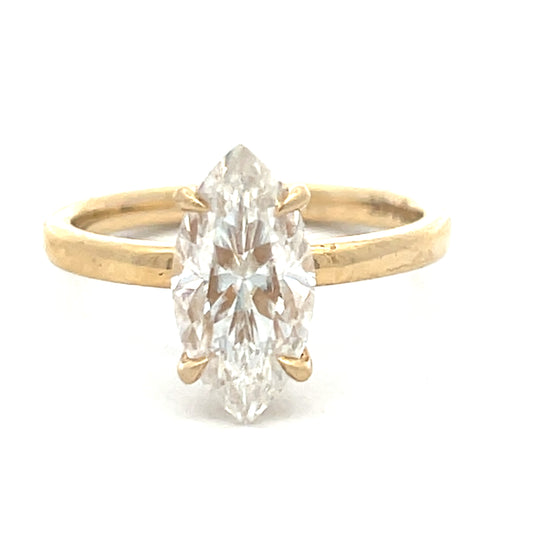 Marquise Moissanite solitaire ring