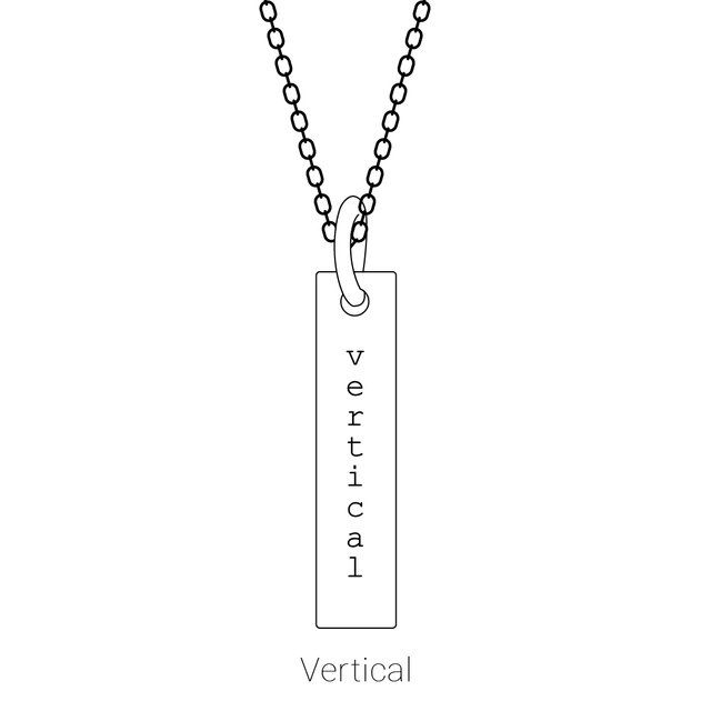 Elongated Elongated Tag Pendant