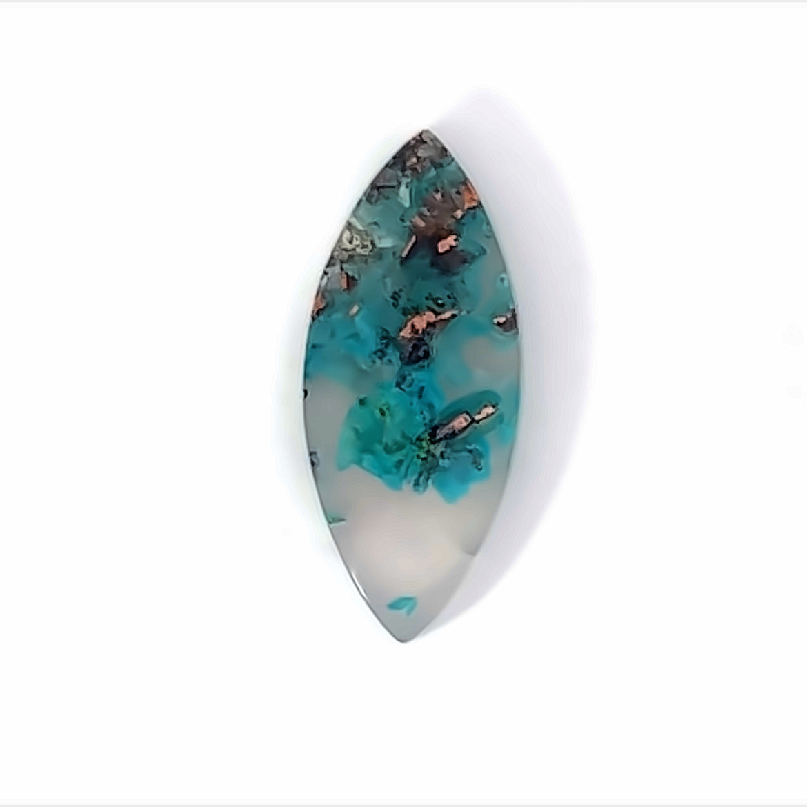 Coppered Chrysochola Malachite In Quartz (( Confetti Chrysocolla)