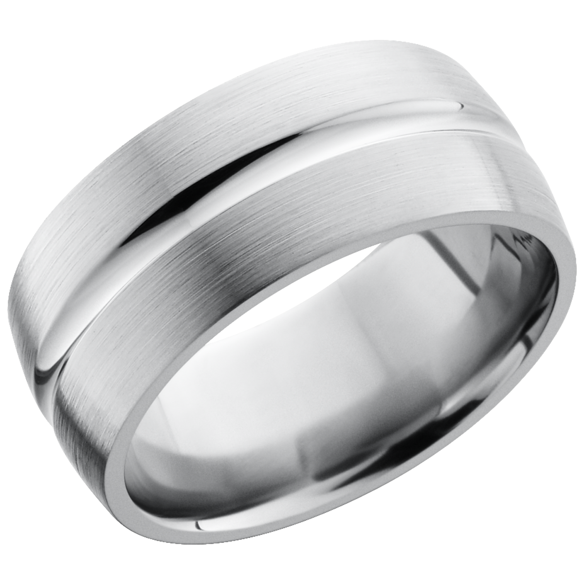 Titanium 10mm domed band with a concave center