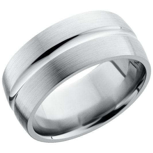 Titanium 10mm domed band with a concave center