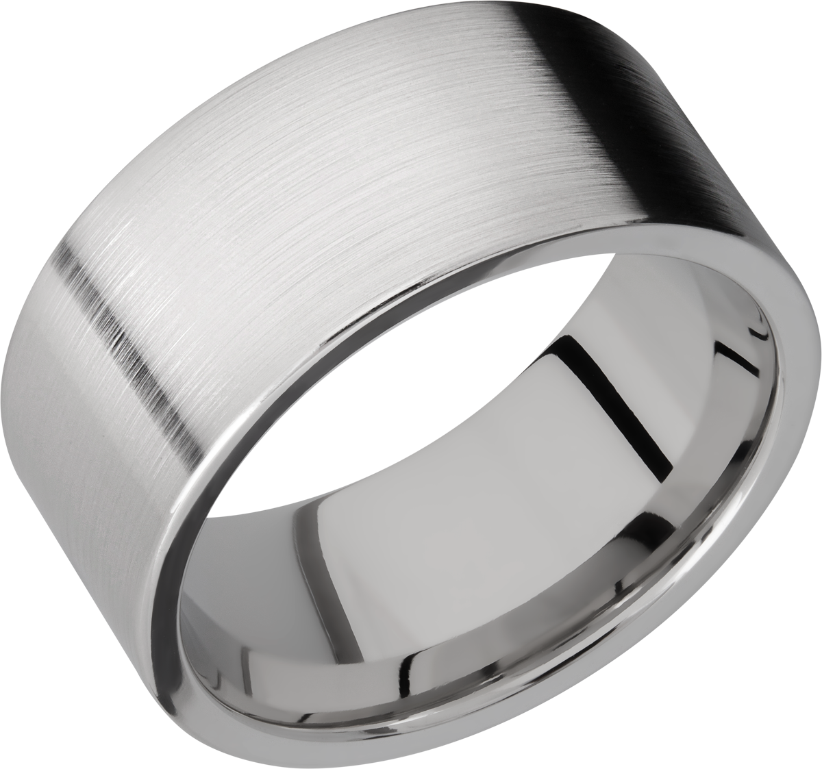 Titanium 10mm flat band with slightly rounded edges