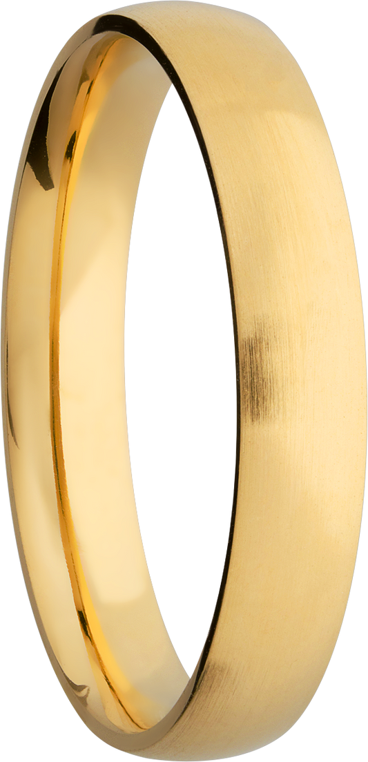 14K Yellow gold 4mm domed band