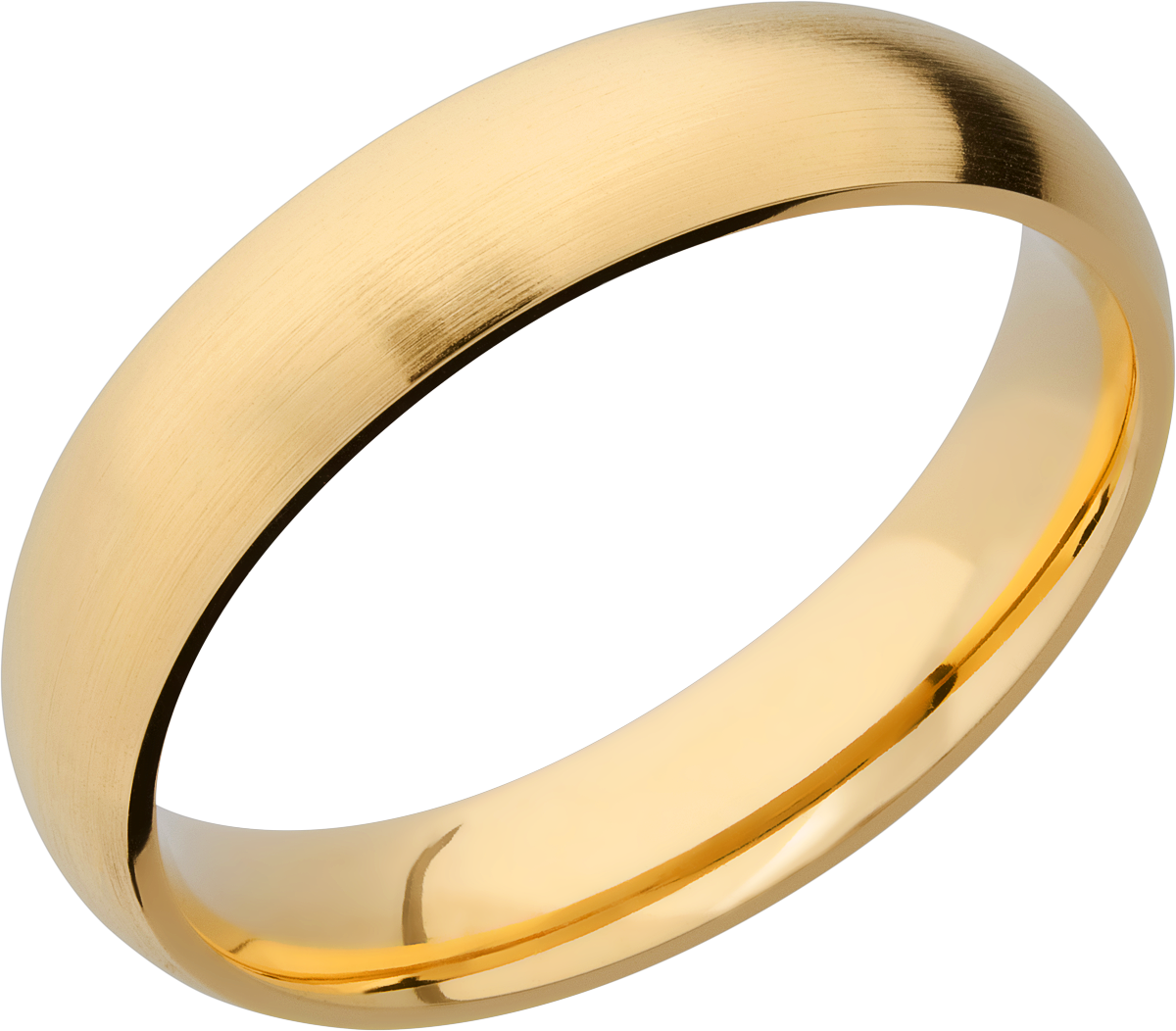 14K Yellow gold 5mm domed band