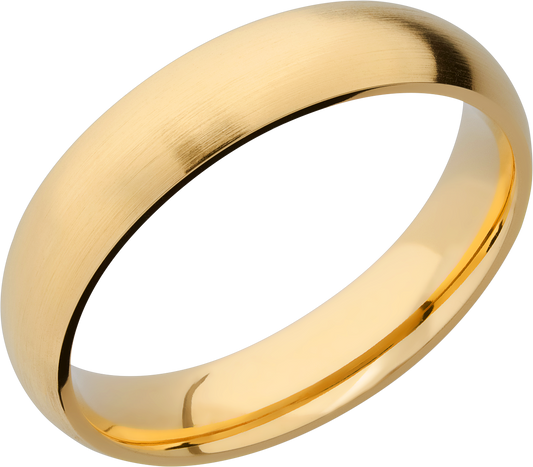 14K Yellow gold 5mm domed band