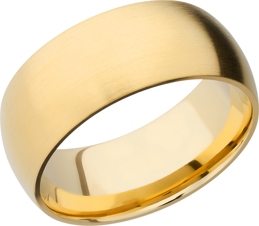 14K Yellow gold 9mm domed band