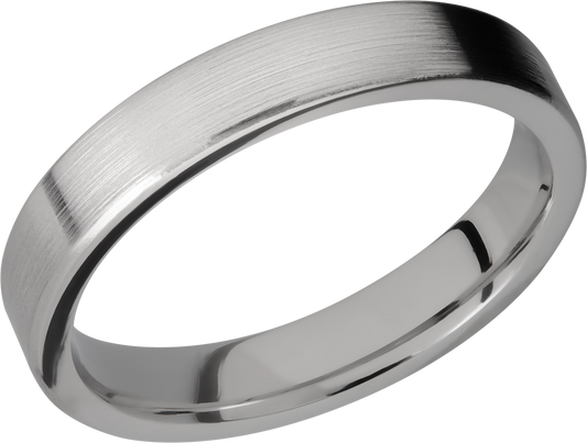 Titanium 4mm flat band with slightly rounded edges