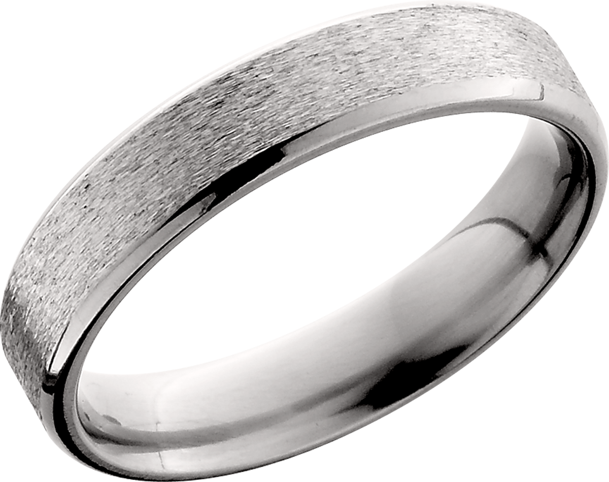 Titanium 5mm beveled band