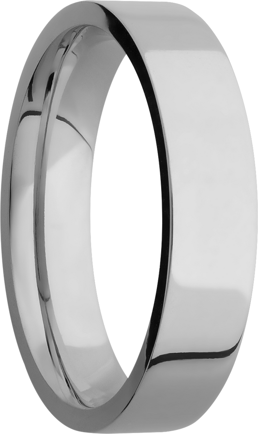 Titanium 5mm flat band with slightly rounded edges