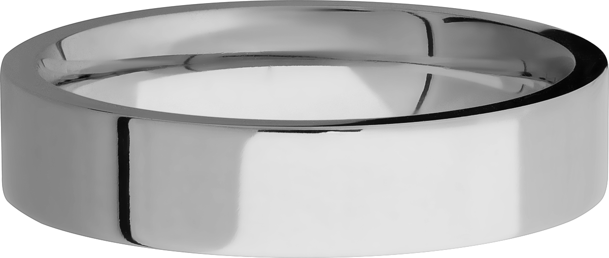 Titanium 5mm flat band with slightly rounded edges