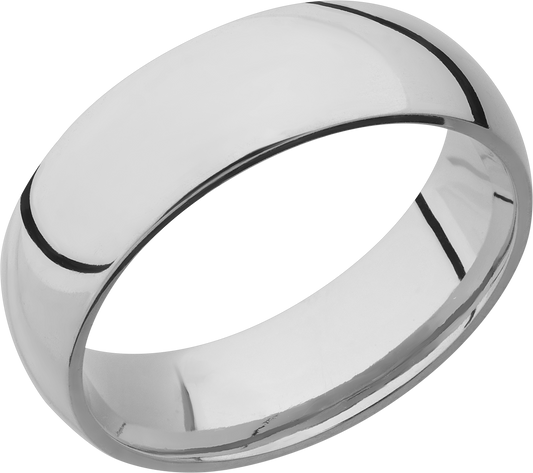 Titanium 7mm domed band