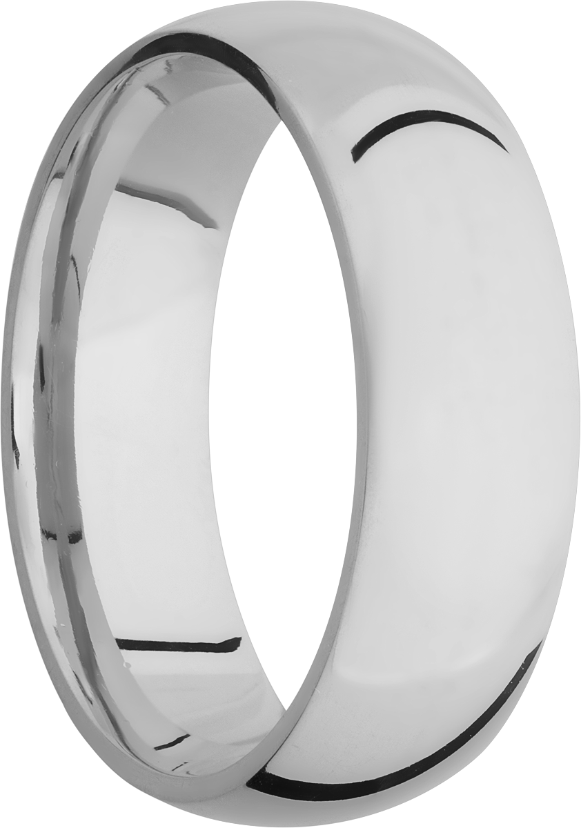 Titanium 7mm domed band