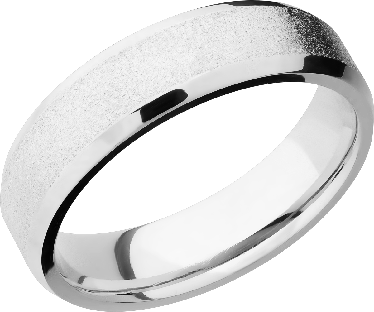 Cobalt chrome 6mm beveled band