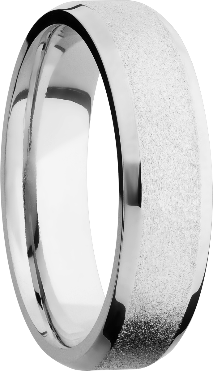 Cobalt chrome 6mm beveled band