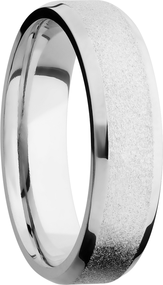 Cobalt chrome 6mm beveled band