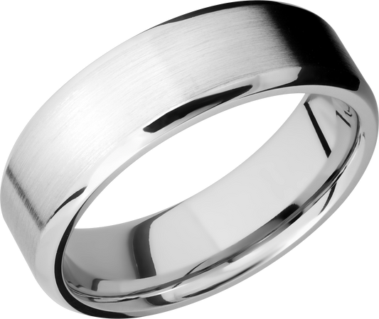 Cobalt chrome 7mm beveled band