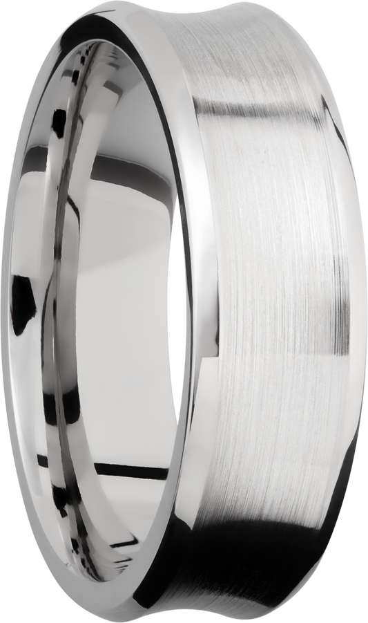 Cobalt chrome 7mm concave beveled band