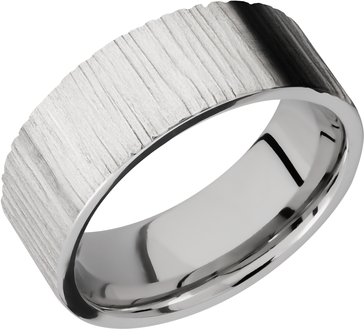 Cobalt chrome 8mm flat band with rounded edges