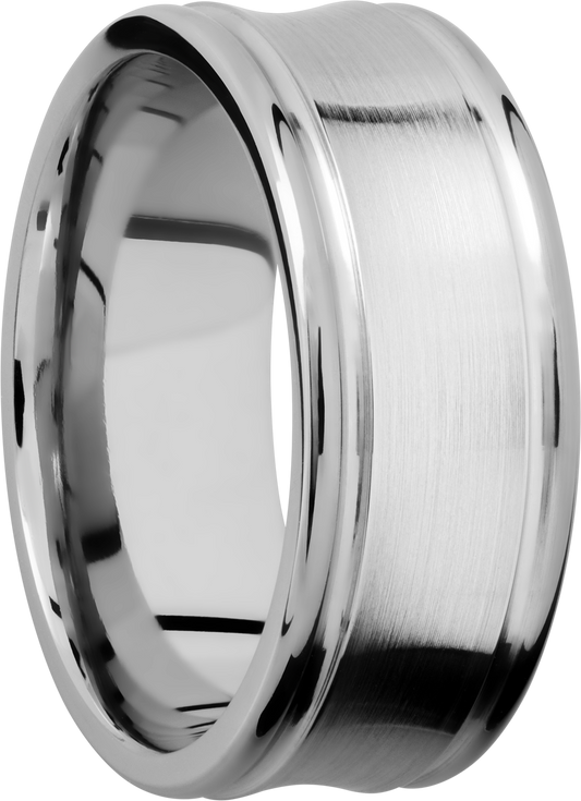 Cobalt Chrome 9mm concave band with rounded edges