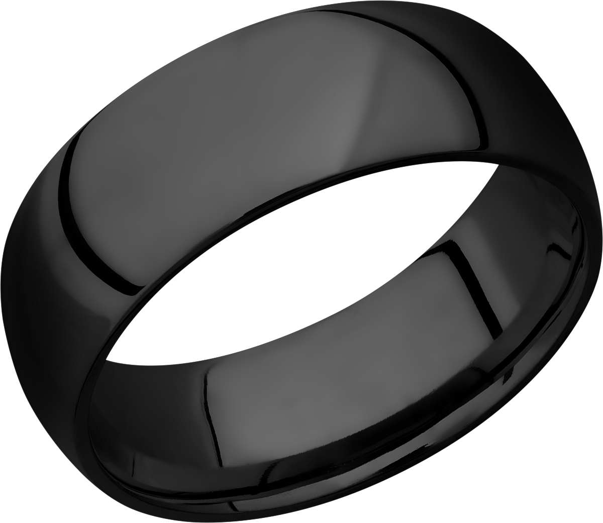 Zirconium 8mm domed band