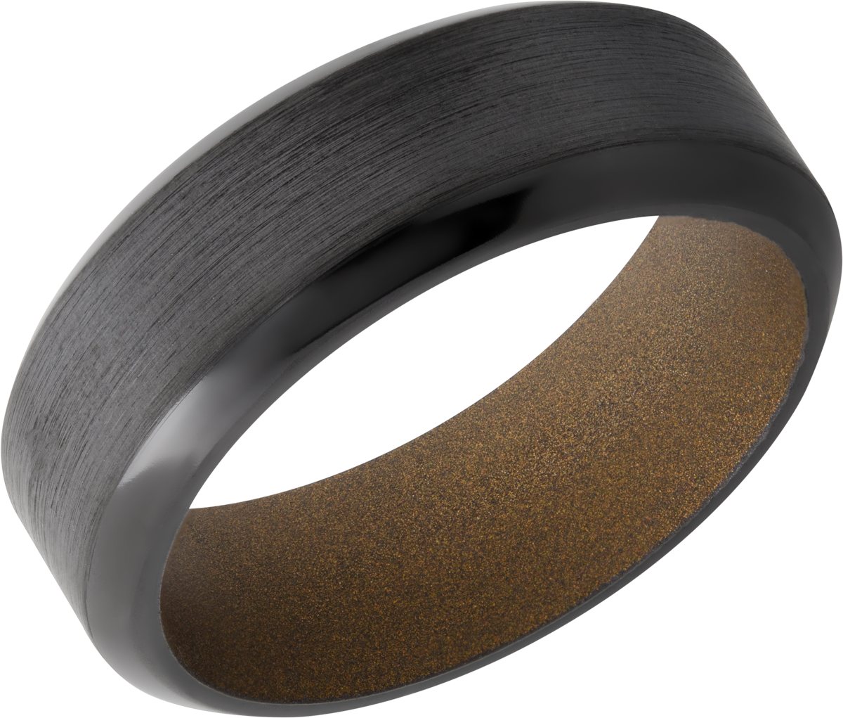 Zirconium 8mm band with a Burnt Bronze Cerakote sleeve