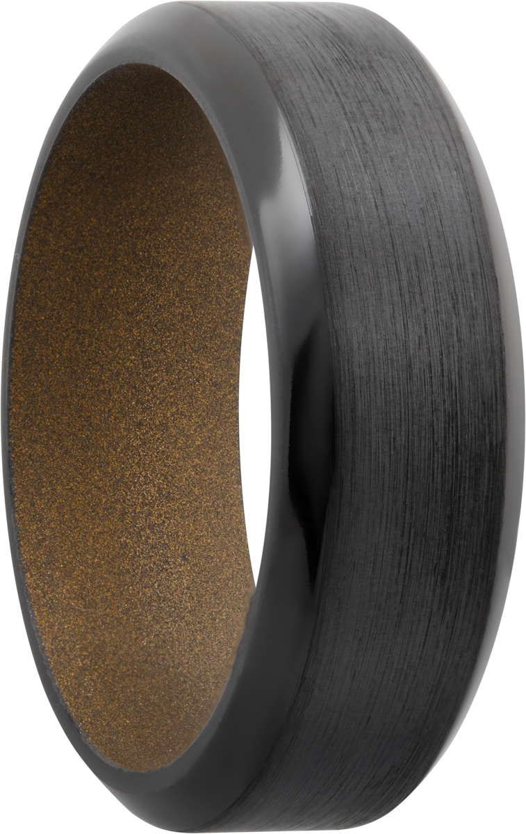 Zirconium 8mm band with a Burnt Bronze Cerakote sleeve